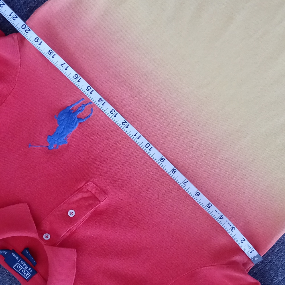 🌞RARE Polo Ralph Lauren🌞 - Red-Orange-Yellow Ombre Big Pony S/S Polo - Picture 12 of 14